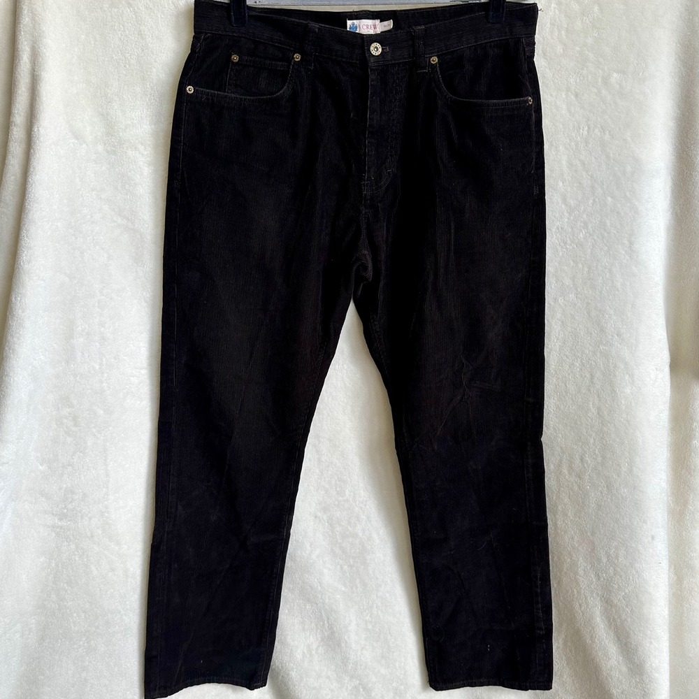 Vintage 90s‎ J.Crew Corduroy Pants Dark Brown Straight Leg Men's Size 36x32